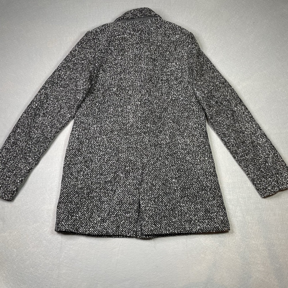Abercrombie & Fitch Wool-Blend Blazer Coat Size M Black White tweed pattern - Picture 5 of 6